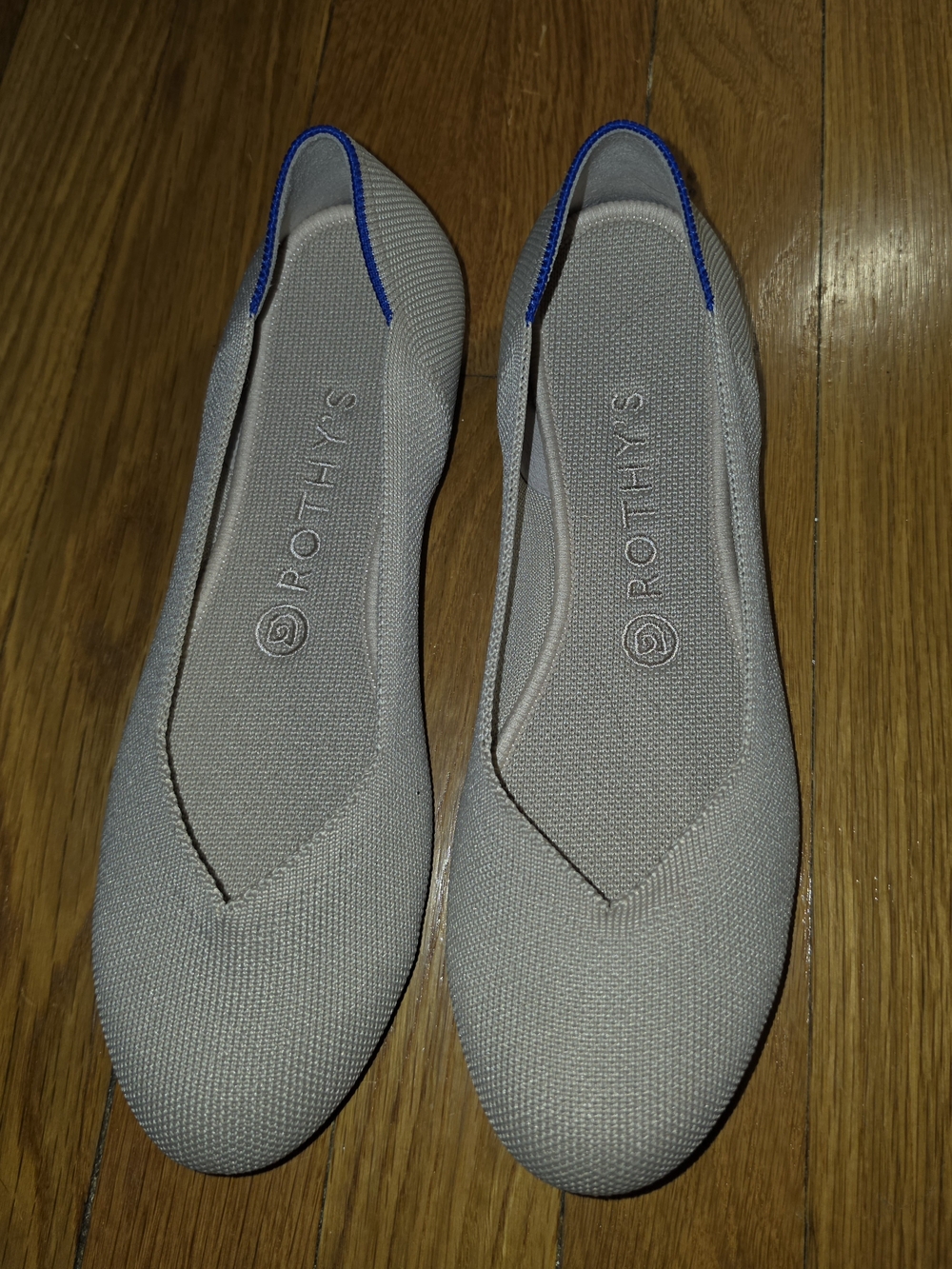 New Rothy’s The Flat Ecru Knit Ballet Flats Size 8 - Picture 2 of 4